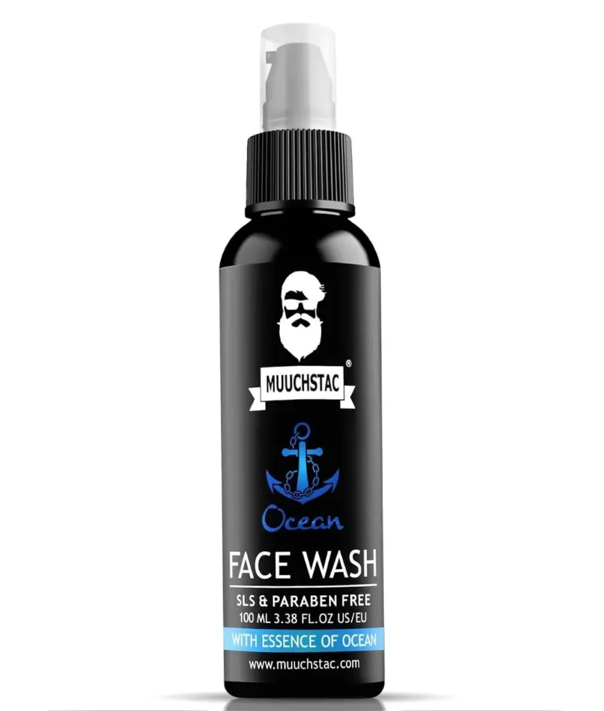 Muuchstac Ocean Face Wash for Men | Fight Acne & Pimples, Brighten Skin, Clears Dirt, Oil Control, Refreshing Feel - Multi-Action Formula (100 ml)