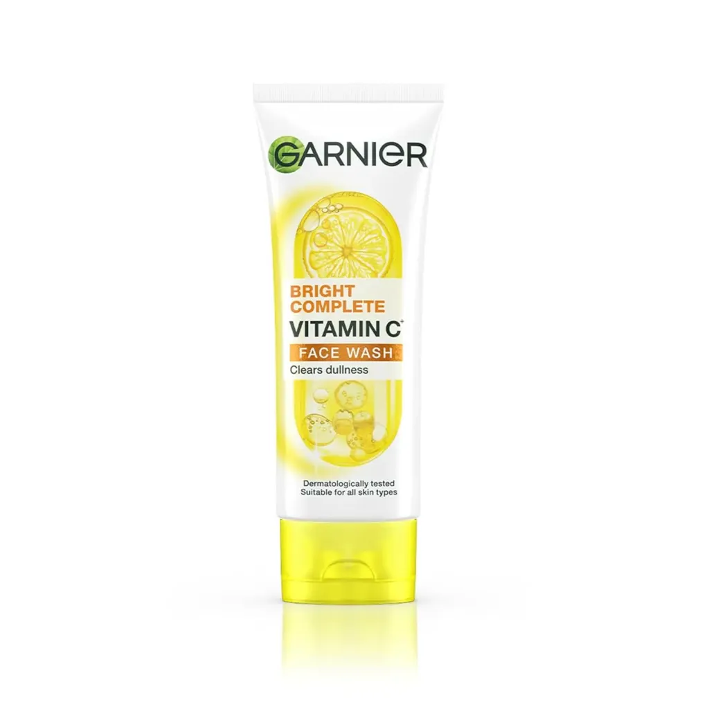 Garnier Skin Naturals Bright Complete Vitamin C Face Wash - Vitamin C Face Wash For Brighter and Glowing Skin - Daily Cleanser Suitable For all Skin Types, 50g