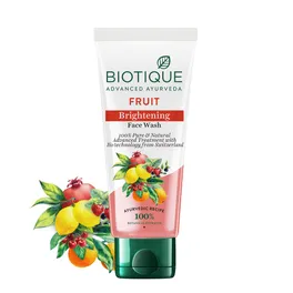 Biotique Fruit Brightening Face Wash| Ayurvedic and Organically Pure| Advanced Swiss Technology |100% Botanical Extracts| Suitable for All Skin Types | 50 gm