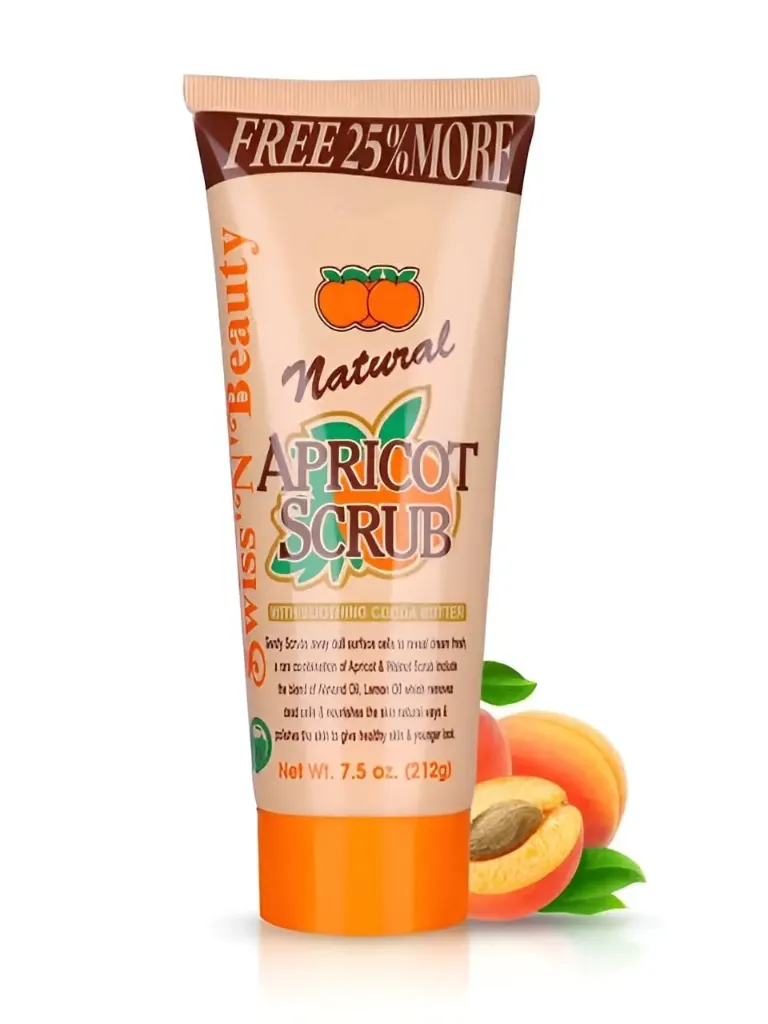 Natural Apricot Scrub 50g, Improved Texture, Anti-Aging, Spa-quality, Moisturizing, Suitable for Face and Body, Face Scrub Women