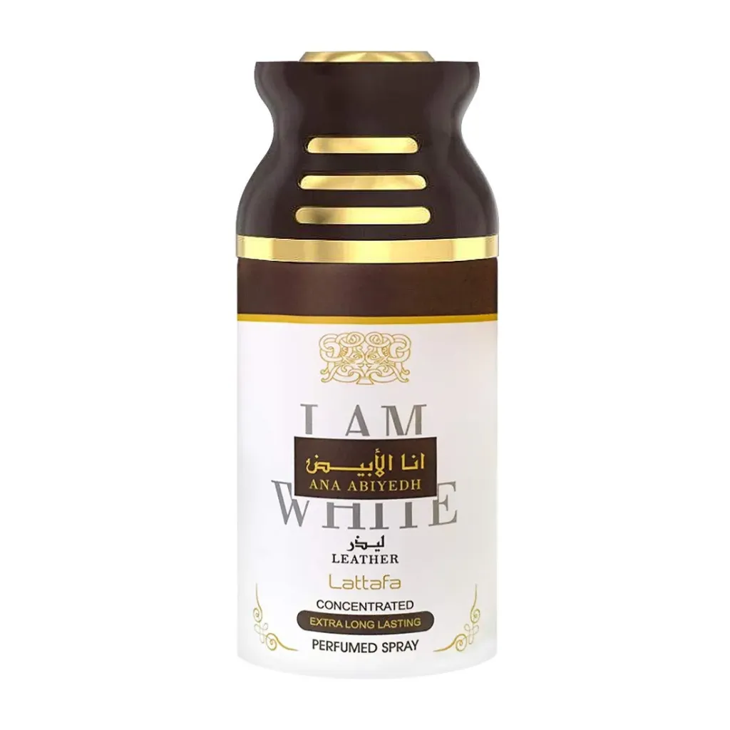 Lattafa Deodorant Spray | Premium Long Lasting Body Spray | Perfumed Deo for Unisex | Imported Fragrance 250ml (White Leather)