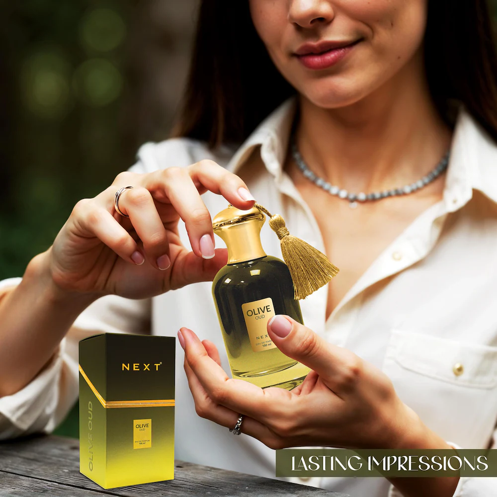 Next Care Olive Oud Long Lasting Perfume| EDP 100ml | Saffron, Ylang Ylang, Musk Fragrance Notes| Perfume for Men & Women | Great for Everyday Use