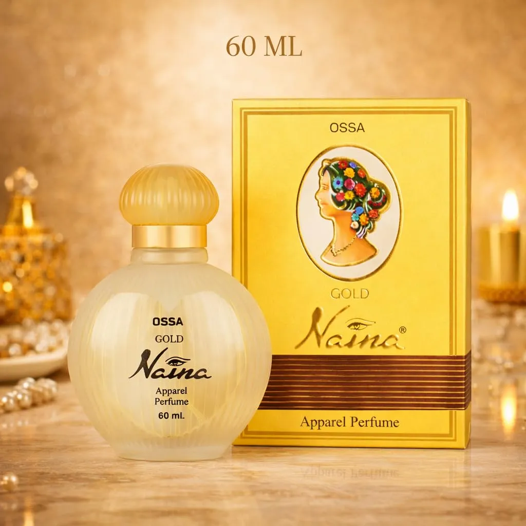 Ossa Gold Naina Perfume , 30ML | Long Lasting Perfume | Musky Ambery Fragrance | Premium Wear Scent for All-Day Freshness, Confidence & Elegant Feminine Appeal