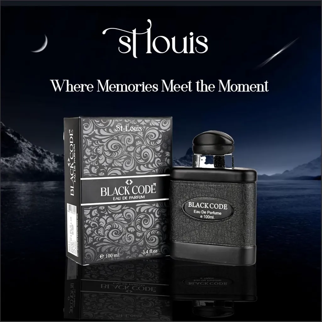 St Louis Black Code Premium Perfume, 30 ml | Long-Lasting Eau De Parfum | Luxury Fragrance | Suitable for All-Seasons | Premium Scent