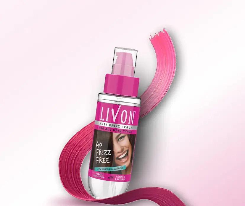 Livon Hair Serum, For Dry & Frizzy Hair | Provides shine , smoothness & damage protection| Leave in serum for women & Men| With Vitamin E & Argan Oil 