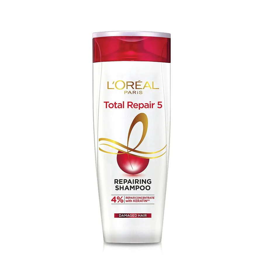 L'Oreal Paris Shampoo, For Damaged And Weak Hair, With Pro-Keratin + Ceramide, Total Repair 5