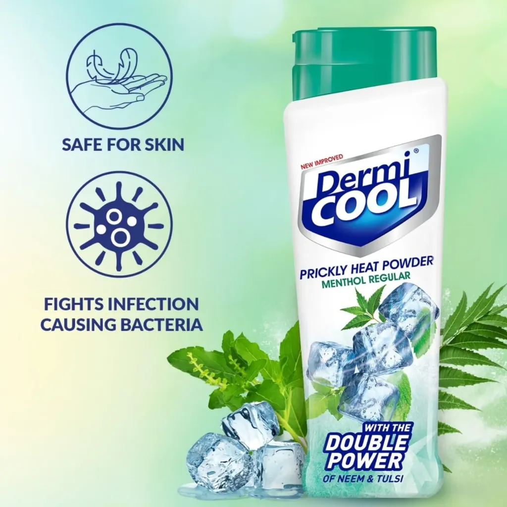 Dermi Cool Menthol Regular Prickly Heat Powder Talc-150 gm (Get FREE Dermi Cool talc Worth ₹ 75)