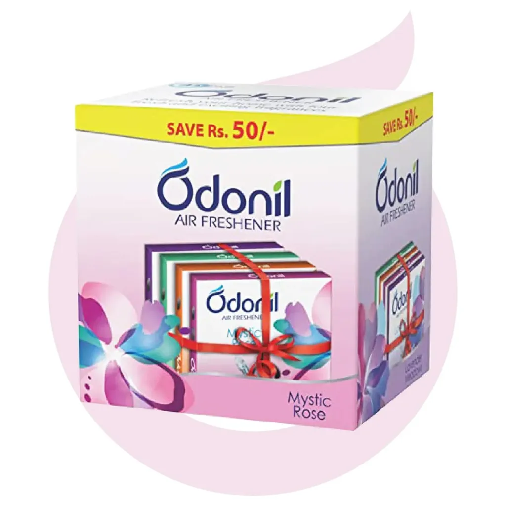 Odonil Bathroom & Toilet Air Freshener Blocks | Infused with Essential Oils | Germ Protection |Long Lasting | Lasts Up to 45 days | Air Freshener for Bathroom, Toilet, Home & Office