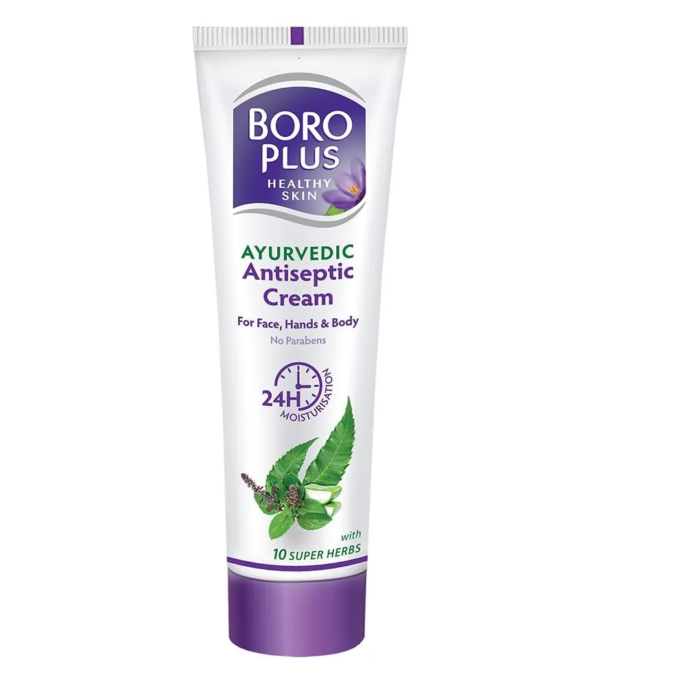 BoroPlus Ayurvedic Antiseptic Cream with 10 super herbs |24 hrs Moisturisation |Glowing Skin|For Face, Hand & Body | Heals and Protects the skin