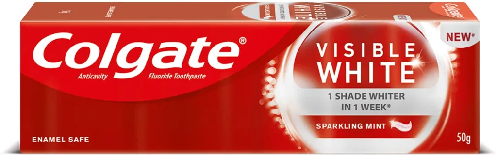 Colgate Visible White Toothpaste Minty Flavour for Fresh Breath Toothpaste (50 g)