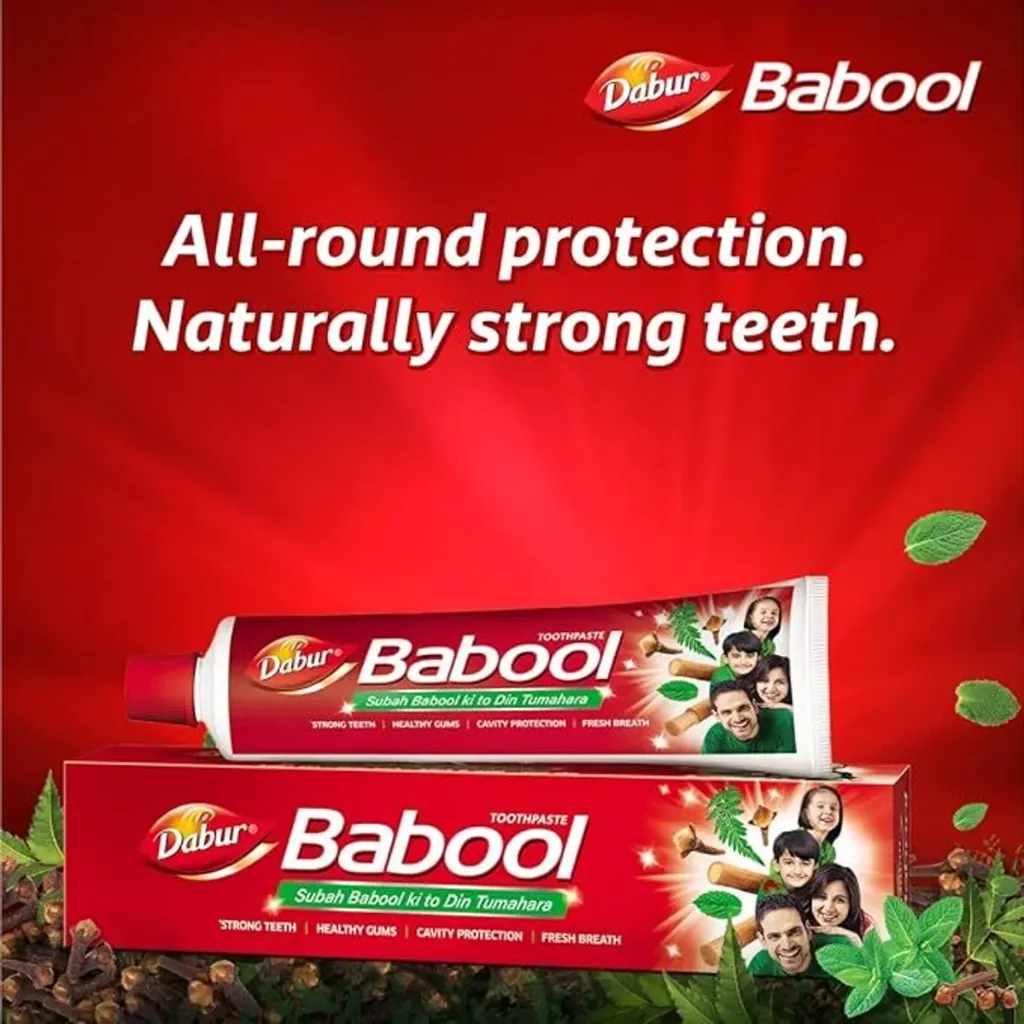 Dabur Babool Ayurvedic Toothpaste | For Strong Teeth & Healthy Gums Toothpaste (175 g)