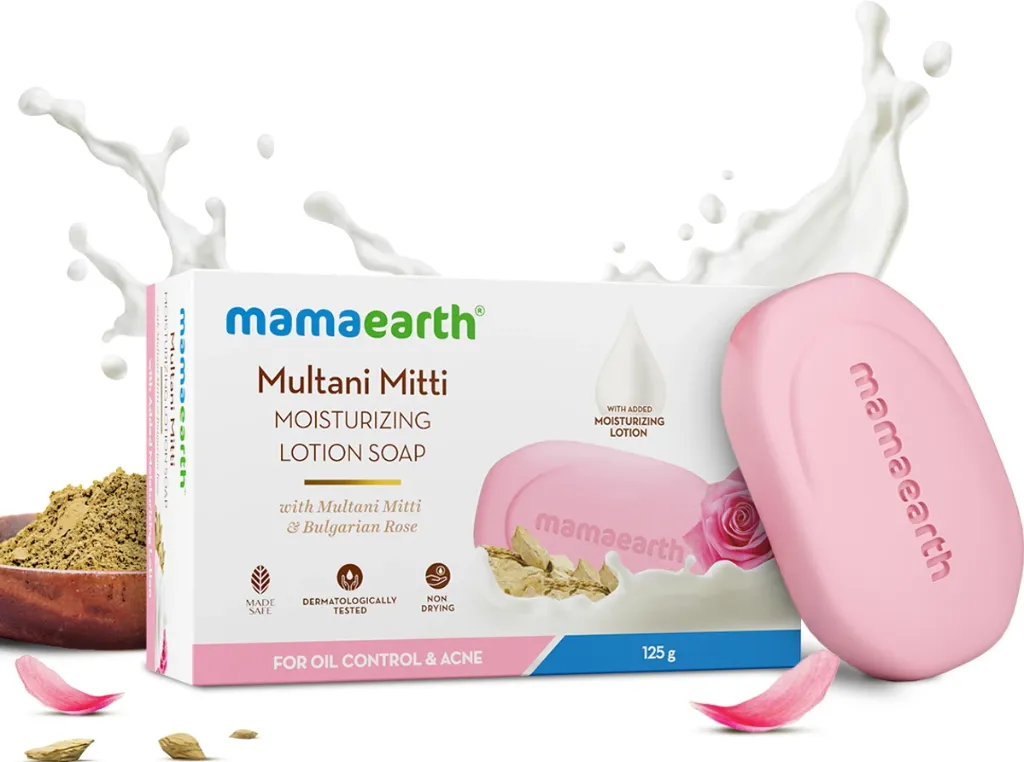 MamaEarth Multani Mitti and Bulgarian Rose Deep Cleansing Soap (125 g)