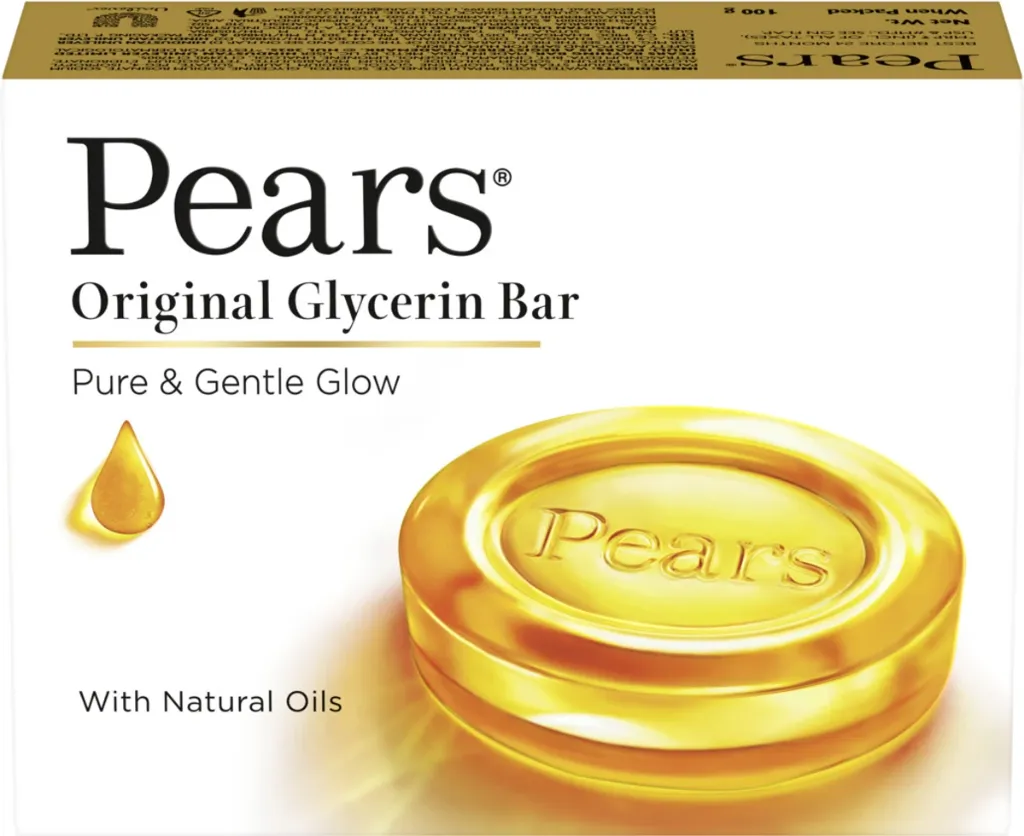 Pears Original Glycerin Soap Bar - Pure & Gentle Glow | With 98% Pure Glycerin (100g)