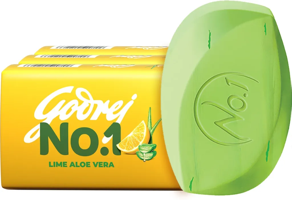 Godrej No.1 Lime & Aloe Vera Bath Soap (5 x 100 g)