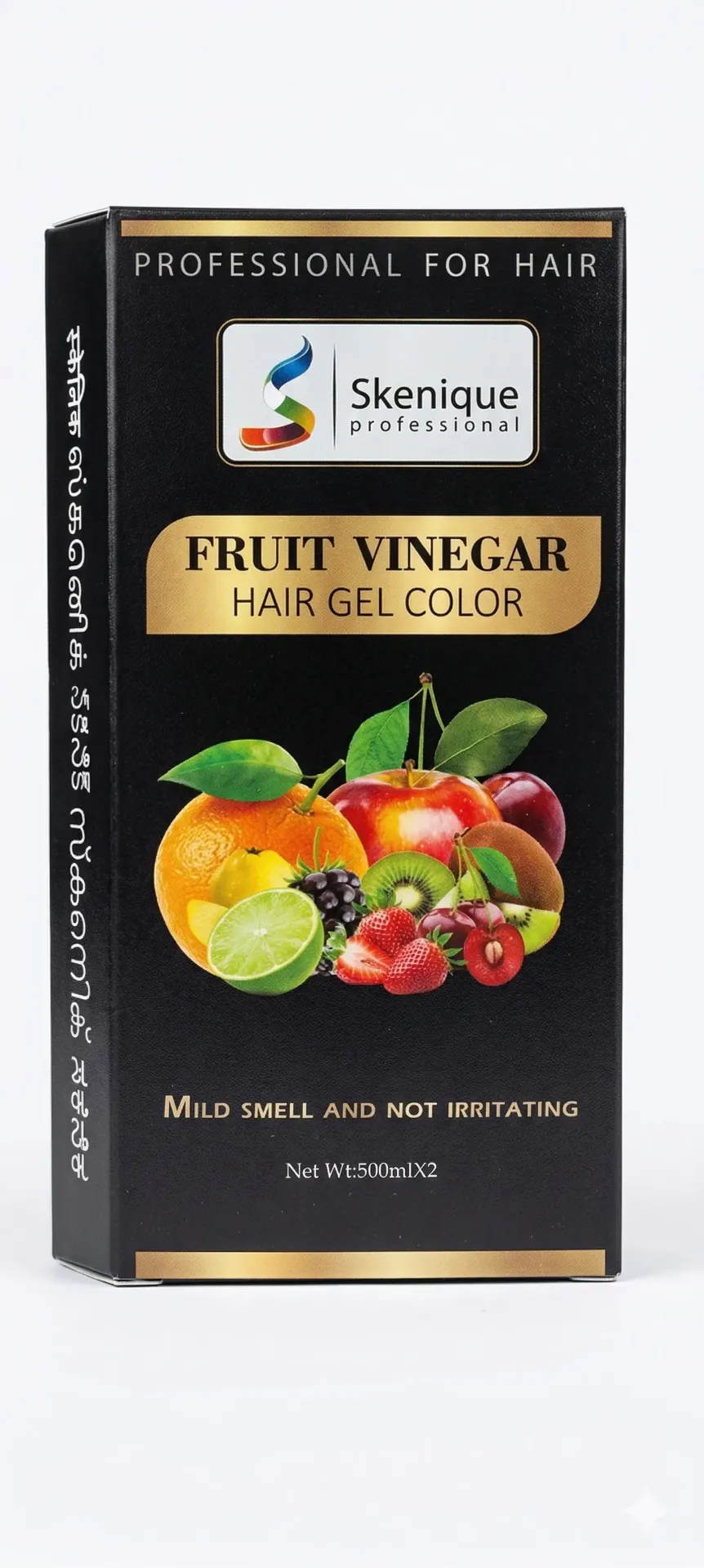 SKENIQUE PROFESSIONAL FRUIT VINEGAR HAIR GEL COLOR DYE FOR MEN AND WOMEN HAIR CARE ,  NATURAL HAIR COLOR BLACK