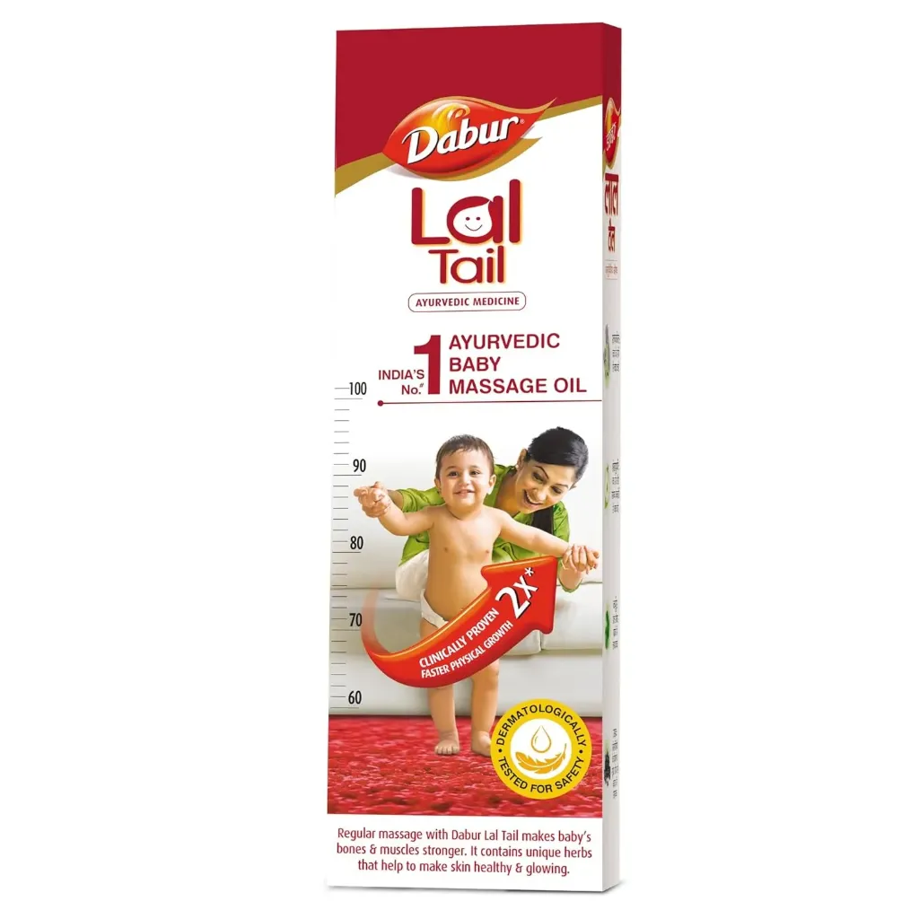 Dabur Lal Tail : Ayurvedic Baby Massage Oil 50Ml|Clinically Tested 2X Faster Physical Growth For Stronger Bones And Muscles
