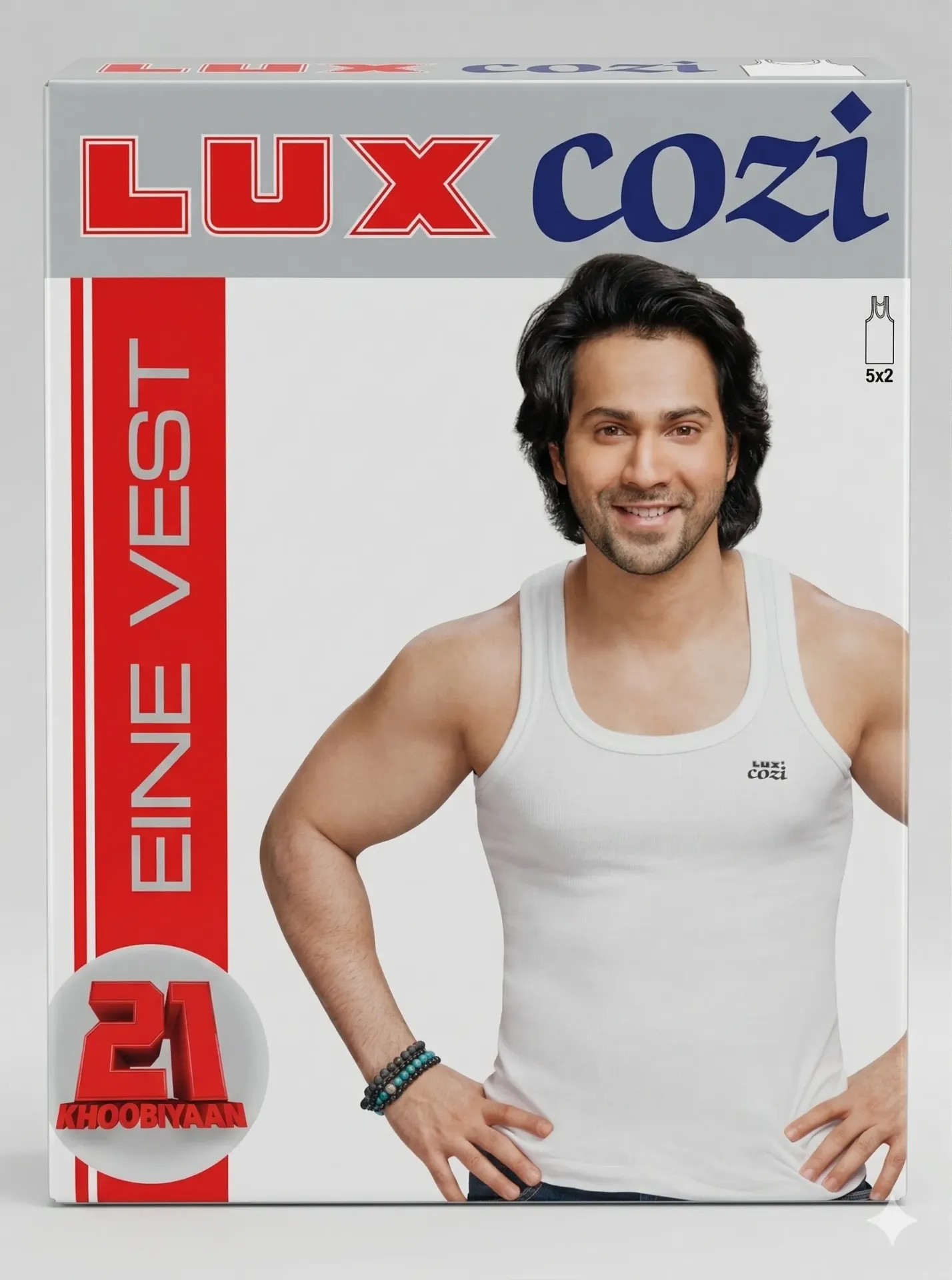 Lux Cozi Men Vest White(RN) (80cms)