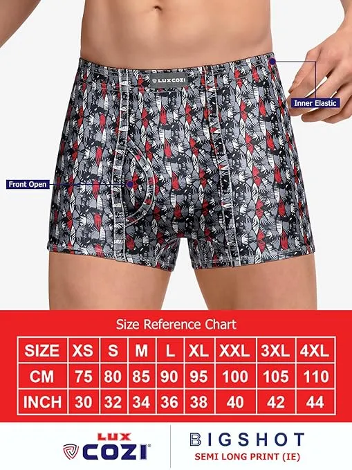 Lux Cozi Mens 100% Cotton Printed Underwear Trunk (Mini)