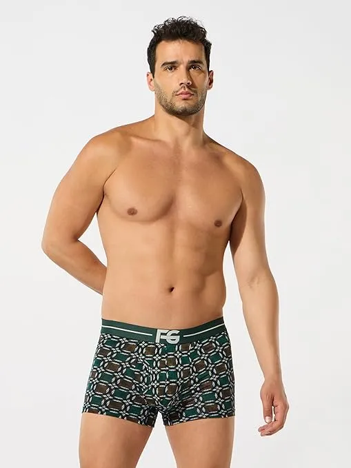 ESSA Men's Ultra Soft Modal Fabric Trunk - Moisture Absorption with 4-Way Stretch| Microfiber Waistband with Spandex| Breathable Front Contour Pouch|All Over Printed Designs