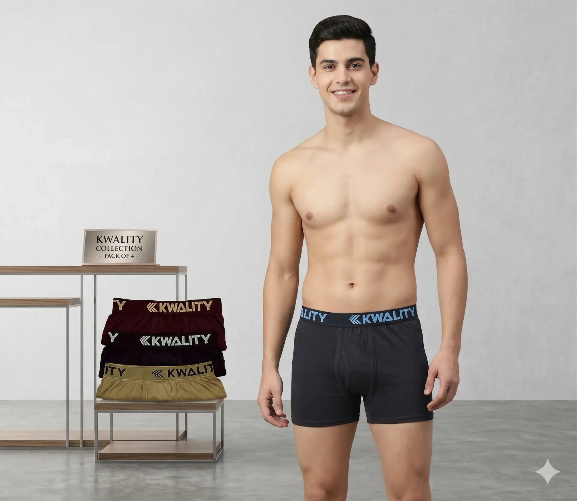 KWALITY Boys Cotton Underwear Trunks (Mini) (60cms)