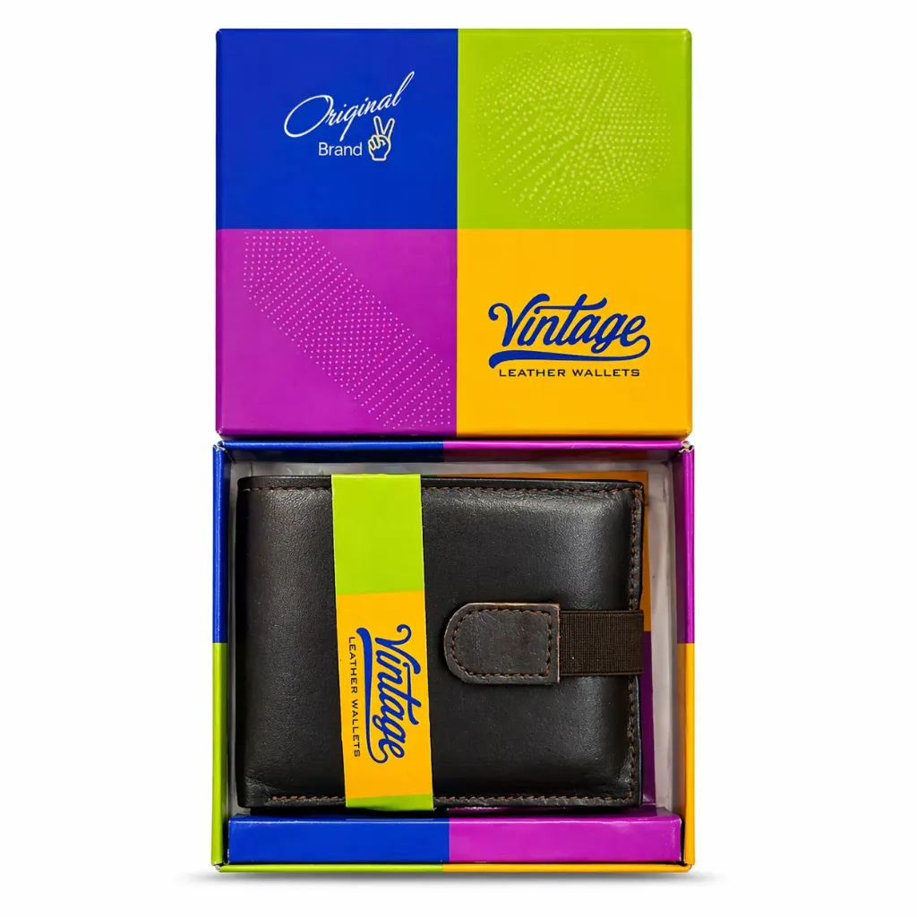 Vintage Brown Leather Men's Wallet