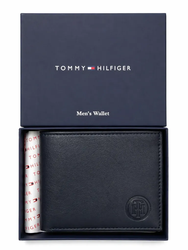 Tommy Hilfiger Black Leather Men's Wallet