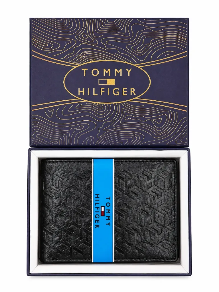 Tommy Hilfiger Black Leather Men's Wallet
