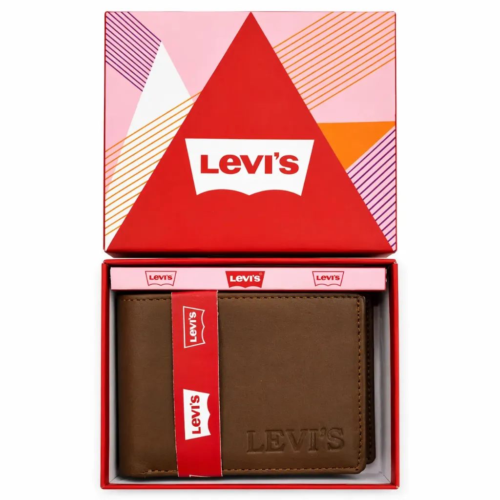 LEVI'S Brown Leather Men's Wallet