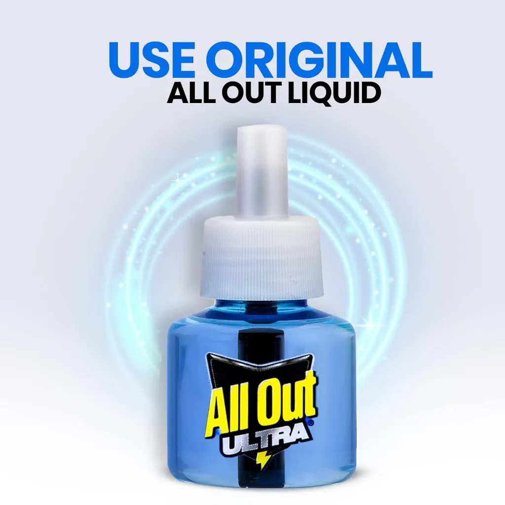 All Out Ultra Liquid Vaporizer Refill (45ml) | Kills Dengue, Malaria & Chikungunya Spreading Mosquitoes| India's Only Mosquito Killer Brand Recommended by Indian Medical Association