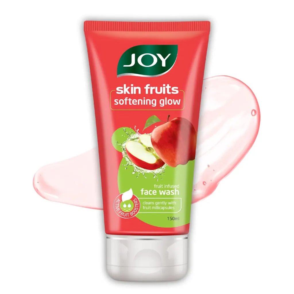 Joy Skin Fruits Apple Face Wash for Glowing Skin | Softens, Moisturises & Nourishes | Natural AHAs, No Sulphates, Paraben Free | All Skin Types, Men & Women 